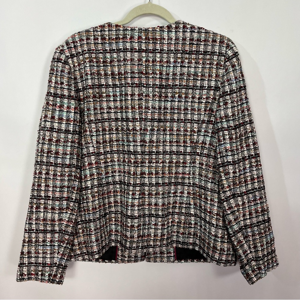 Talbots Multicolor Tweed Adele Jacket Blazer Hook… - image 4